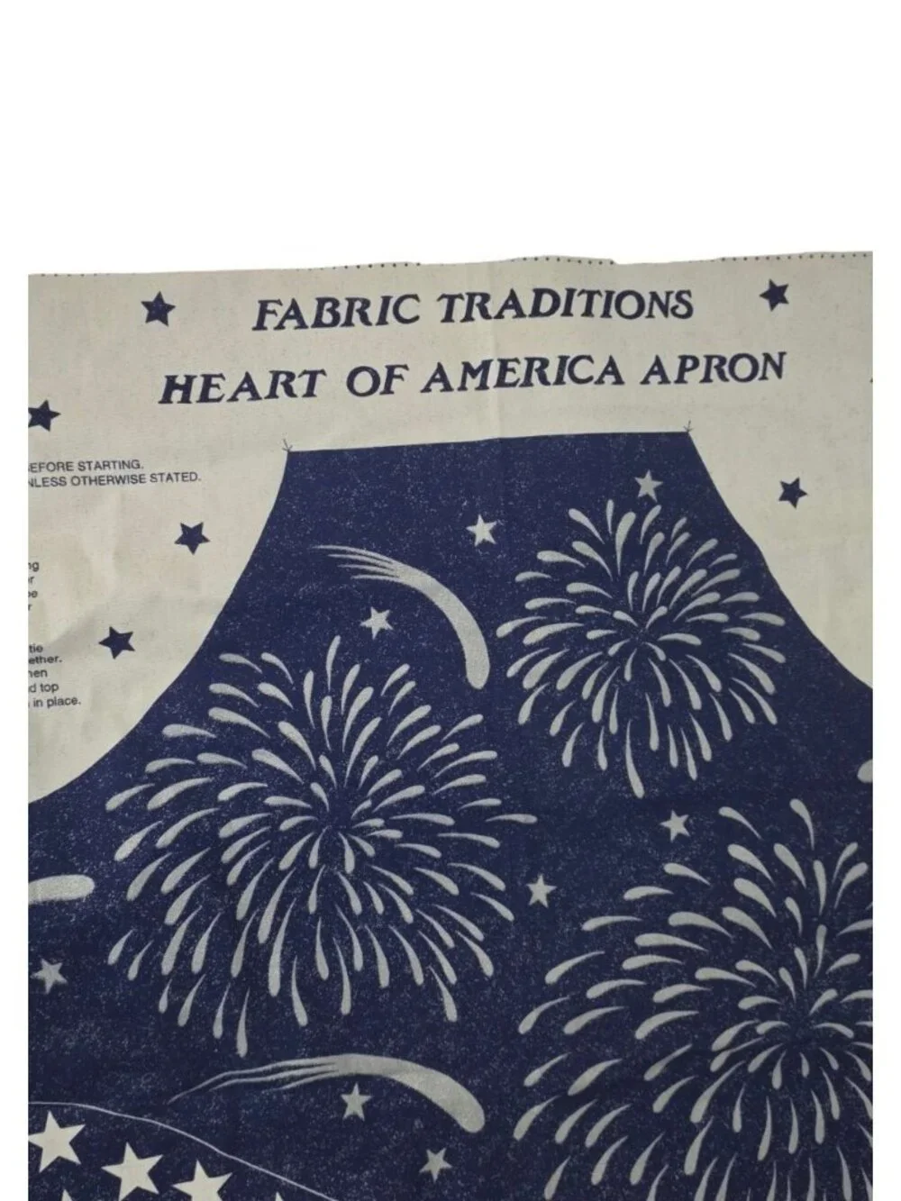 Fabric Tradition 1999 Cotton fabric panel Heart of America Apron 45